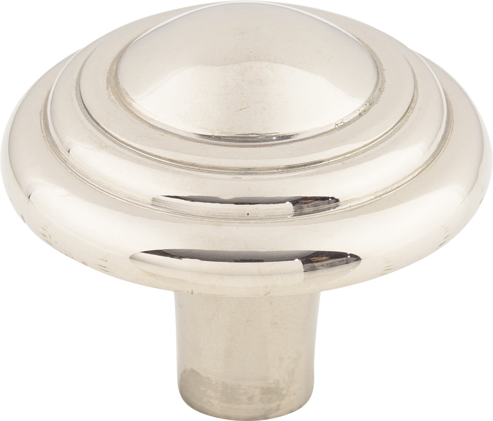 Top Knobs Aspen II Button Series 1-3/4"L Knob, Polished Nickel