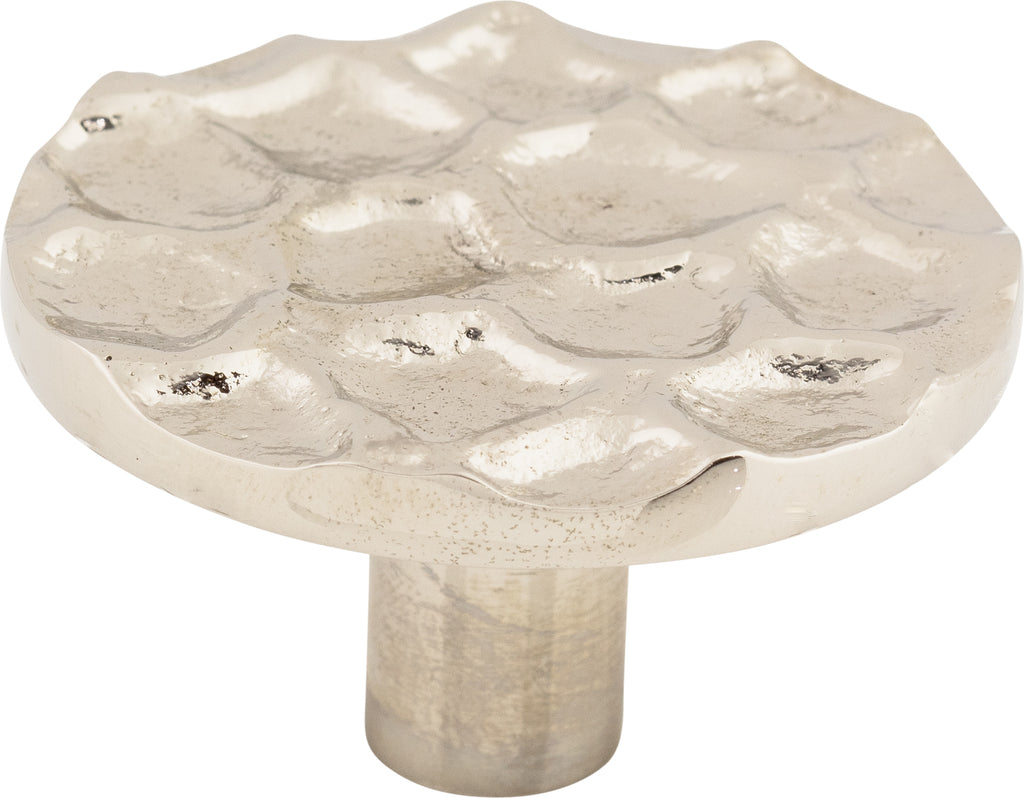 Top Knobs Cobblestone Series 1-15/16"L Round Knob, Polished Nickel