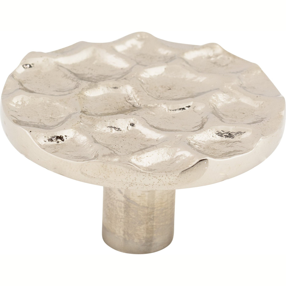 Top Knobs Cobblestone Series 1-15/16"L Round Knob, Polished Nickel