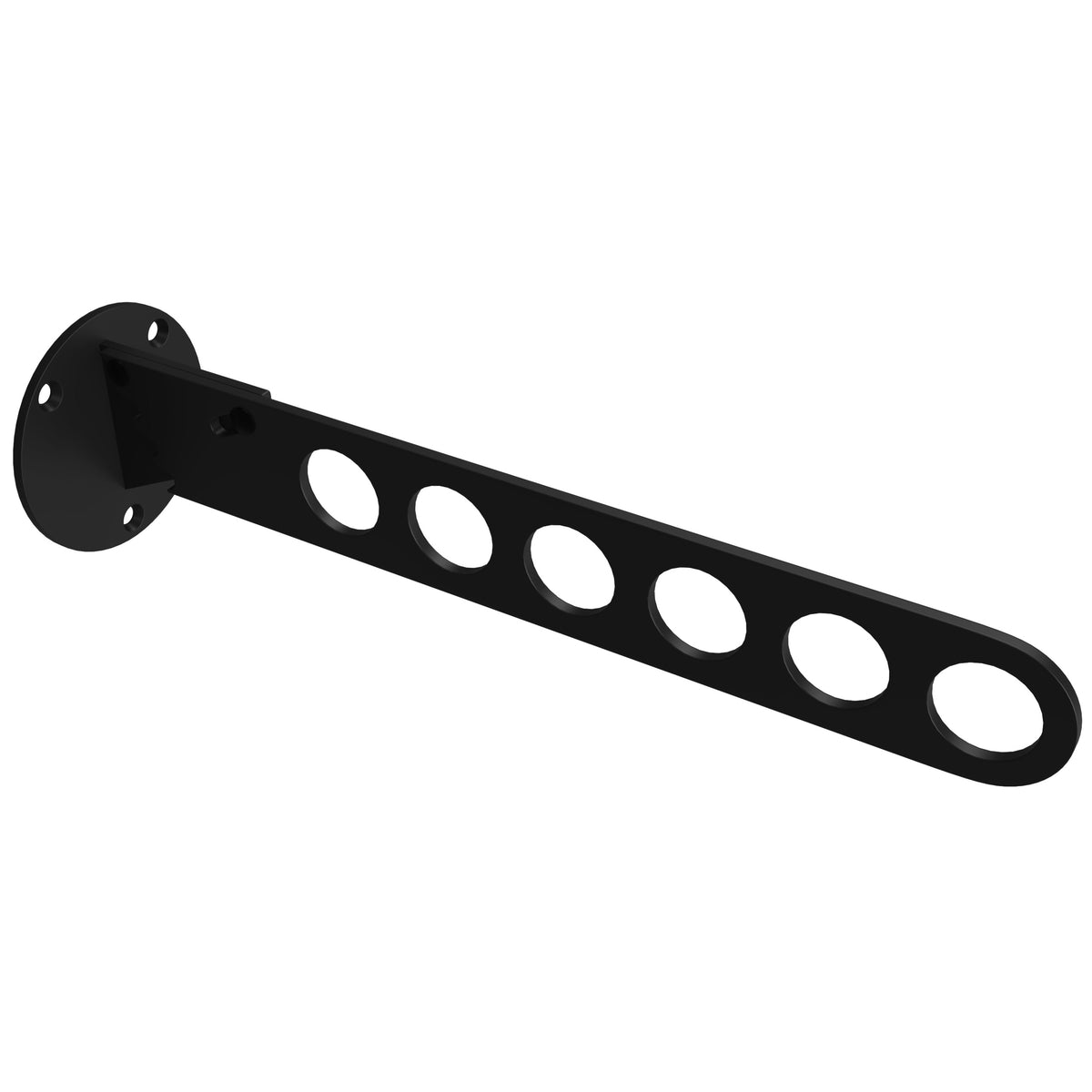 Matte Black Adjustable Laundry Valet Hook