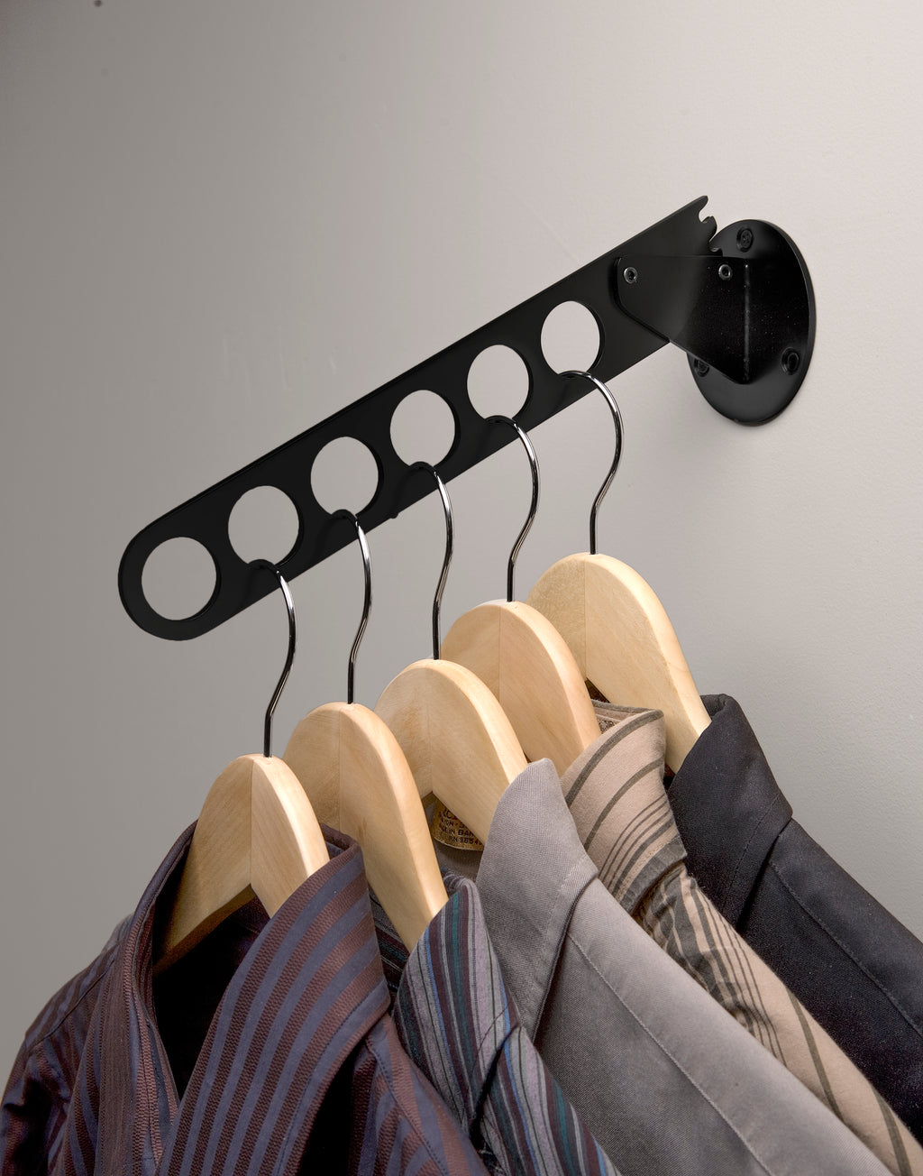 Matte Black Adjustable Laundry Valet Hook