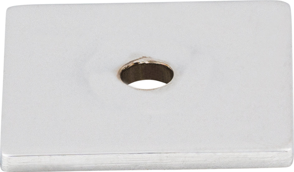 Top Knobs Square Series 1"L Backplate, Polished Chrome