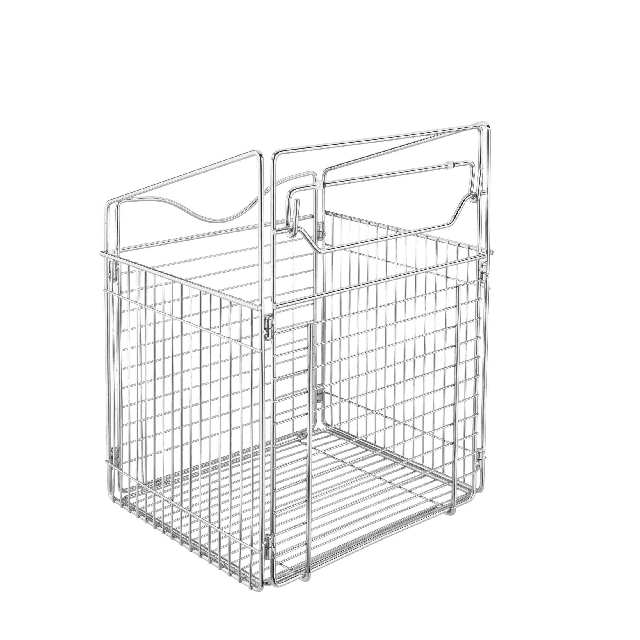 Small Chrome Closet Tilt Out Hamper Basket