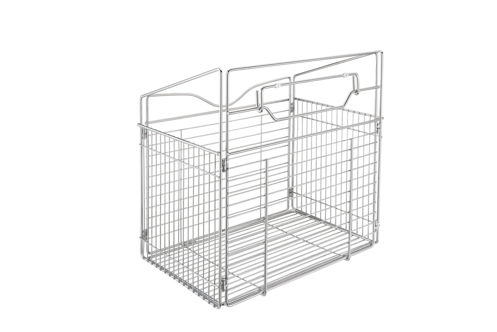 Large Chrome Closet Tilt-Out Hamper Basket