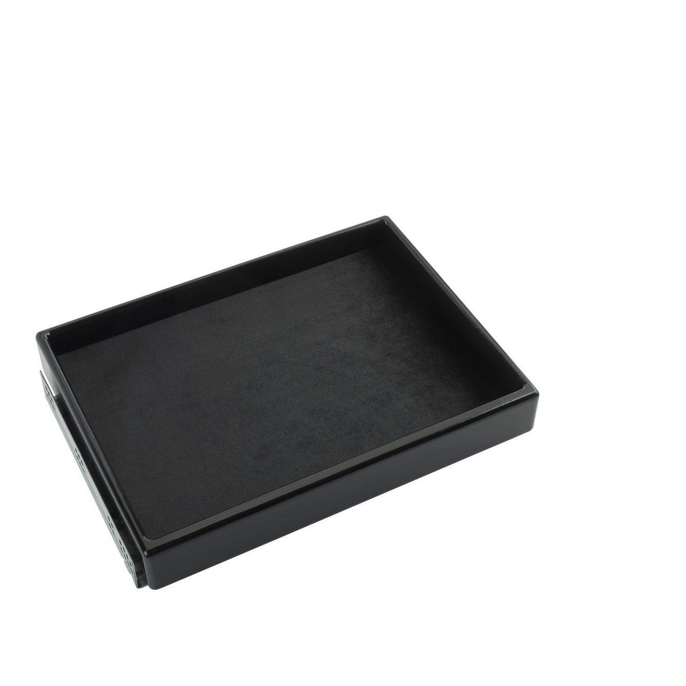 18" Black Velvet Undermount Jewelry Drawer w/ Soft-Close Slides