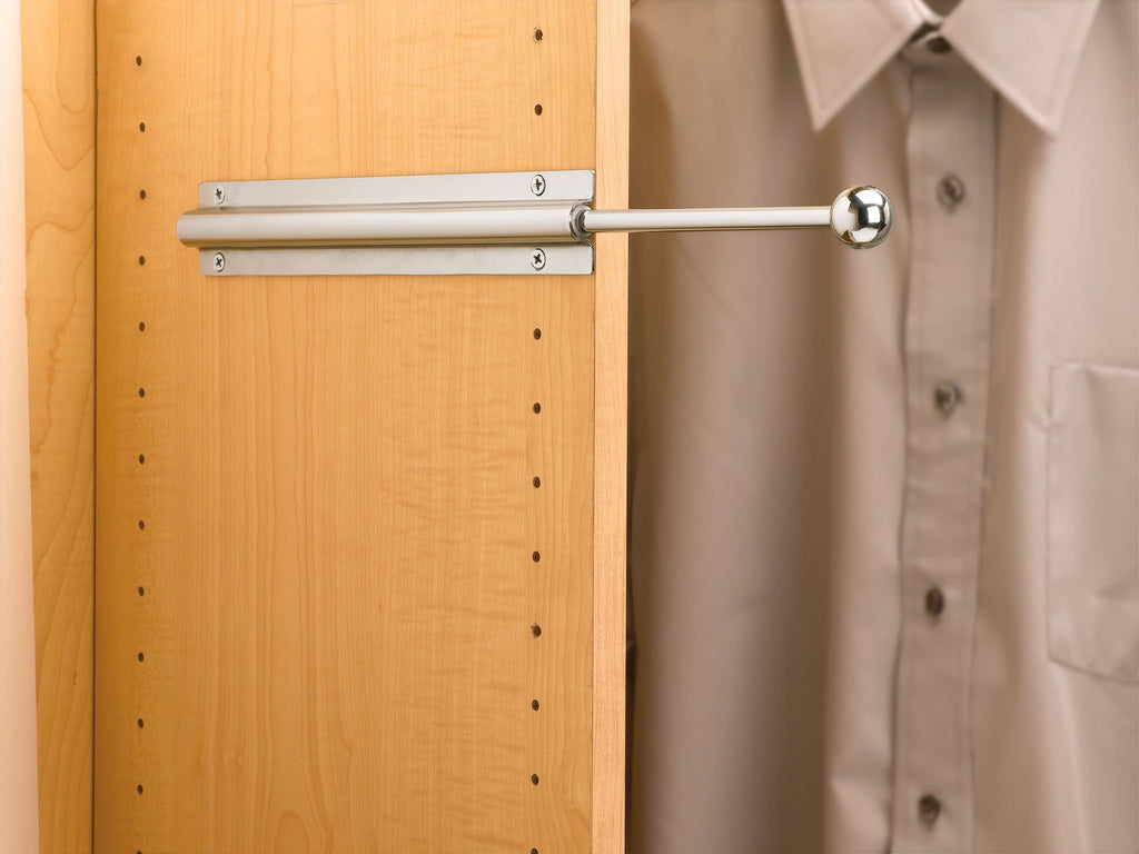 12" Chrome Pullout Standard Valet Rod