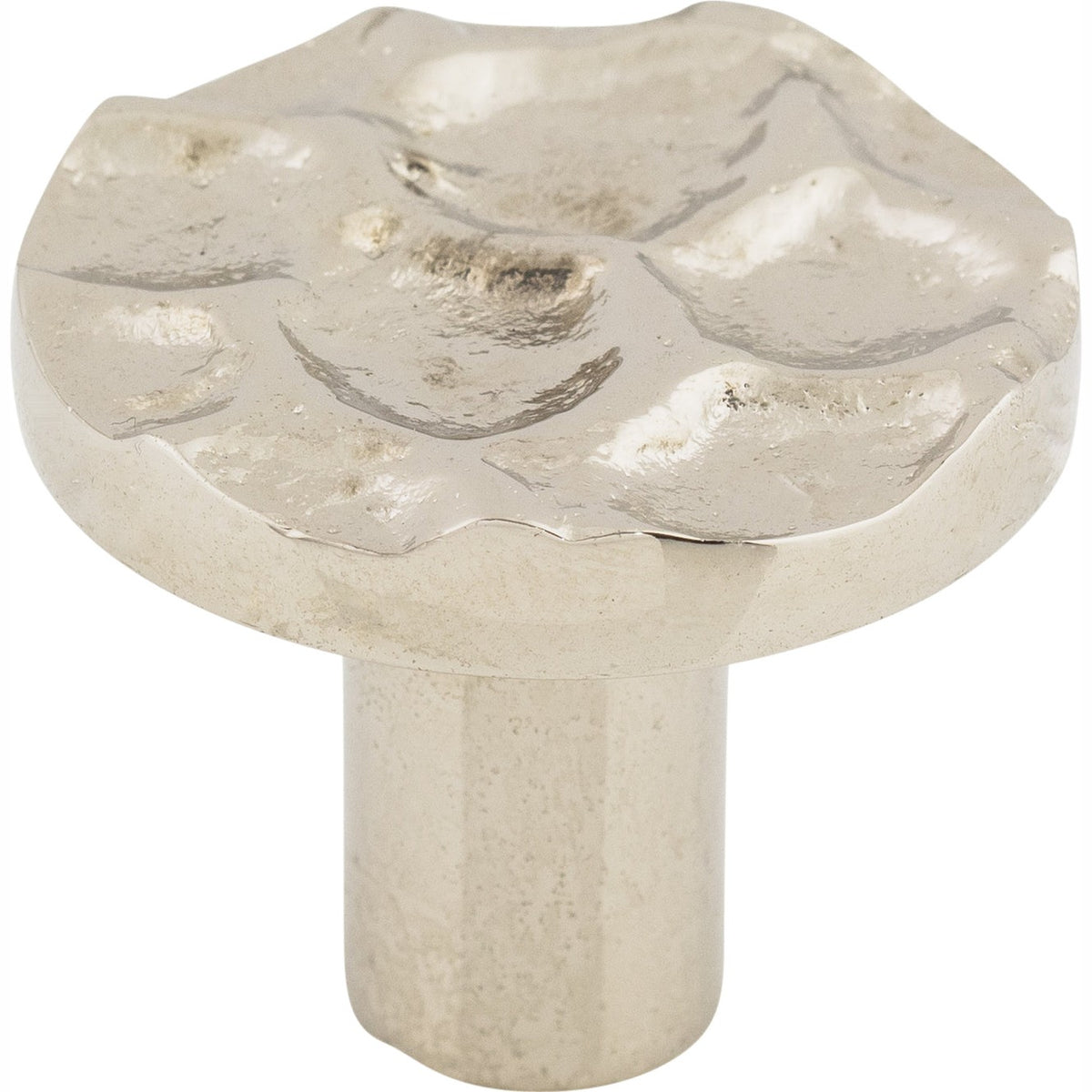 Top Knobs Cobblestone Series 1-3/8"L Round Knob, Polished Nickel
