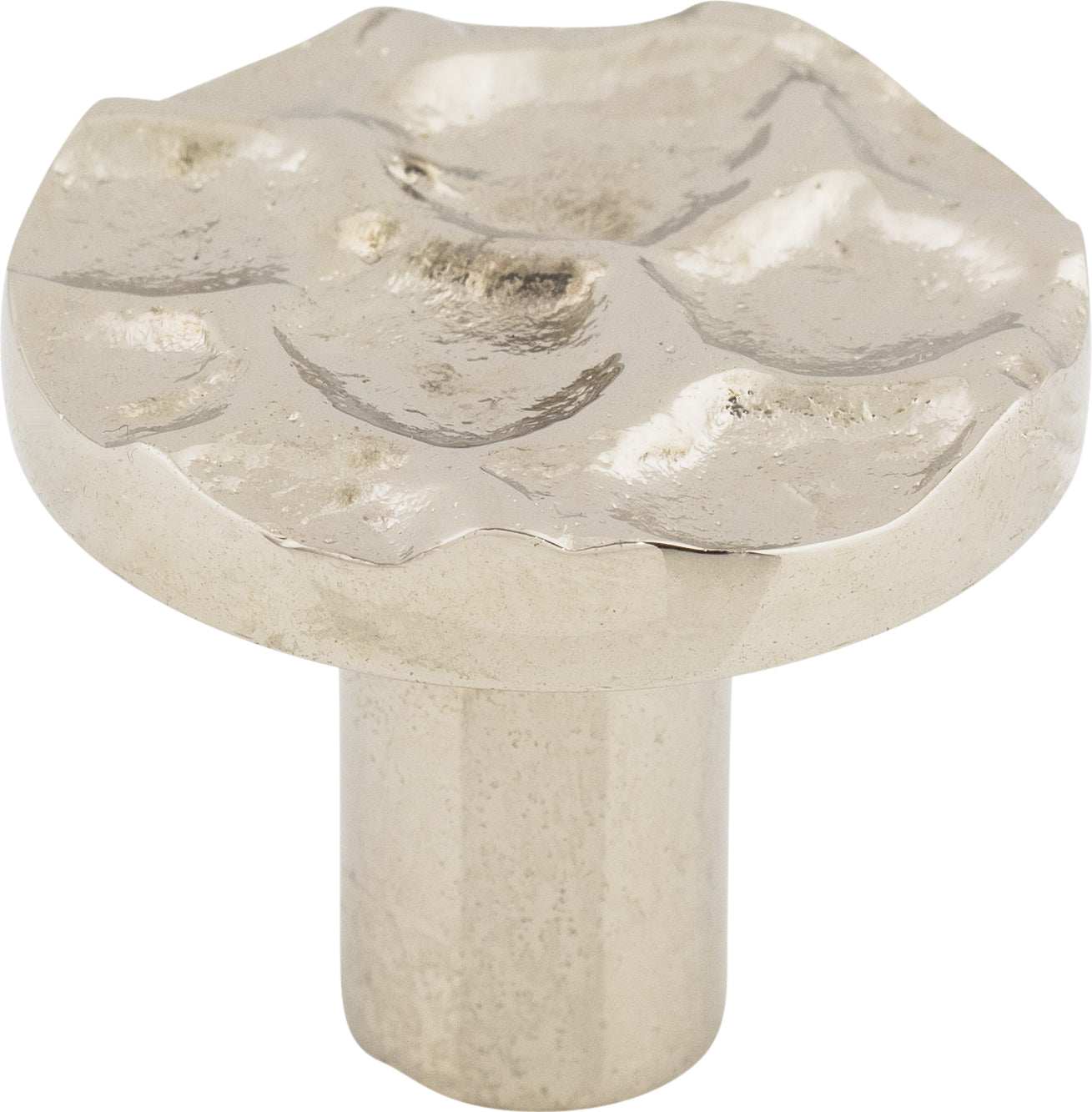 Top Knobs Cobblestone Series 1-3/8"L Round Knob, Polished Nickel