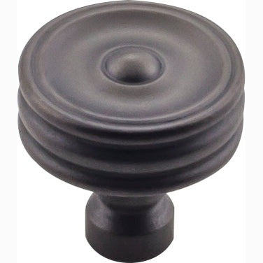 Top Knobs Brixton Series 1-1/4"L Ridged Knob, Sable