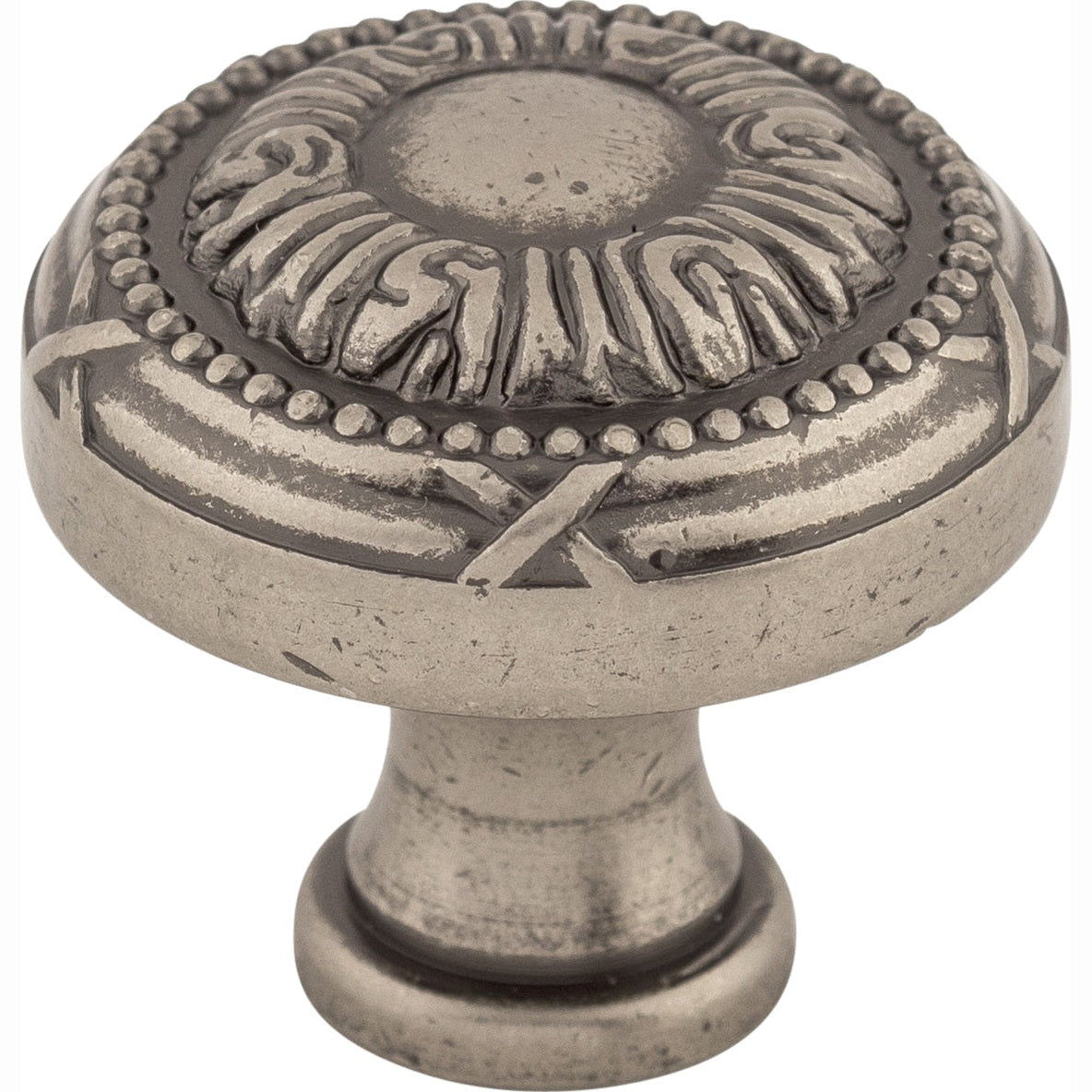 Top Knobs Ribbon Series 1-1/8"L Knob, Pewter Antique
