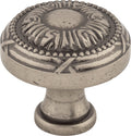 Top Knobs Ribbon Series 1-1/8"L Knob, Pewter Antique