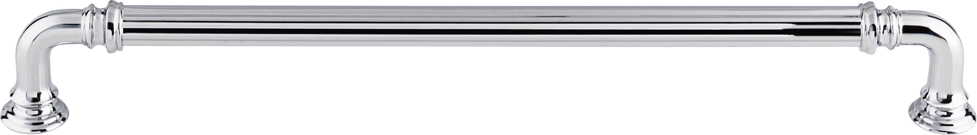 Top Knobs Reeded Series 9"(229mm) CC Pull, Polished Chrome