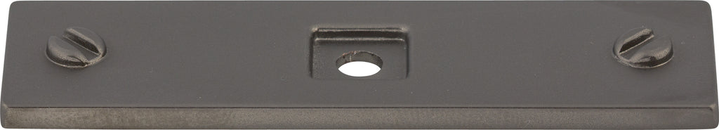 Top Knobs Channing Series 3"L Backplate, Ash Gray