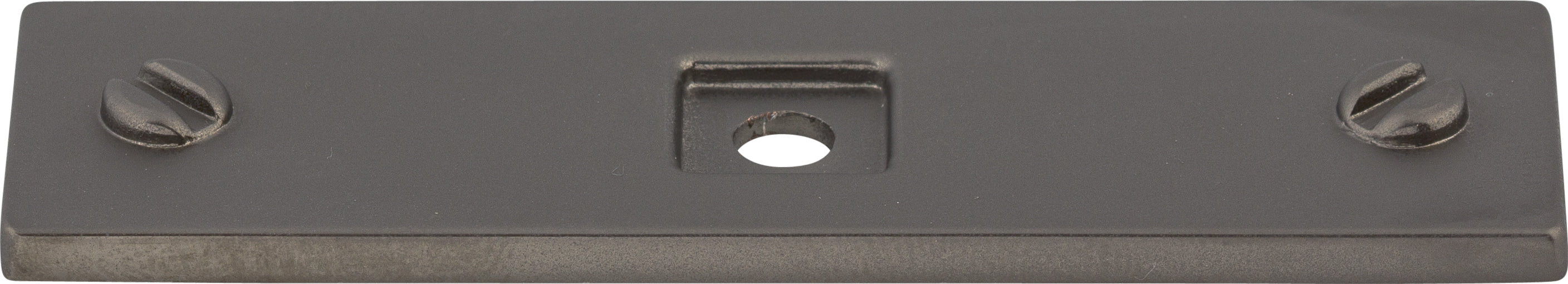 Top Knobs Channing Series 3"L Backplate, Ash Gray