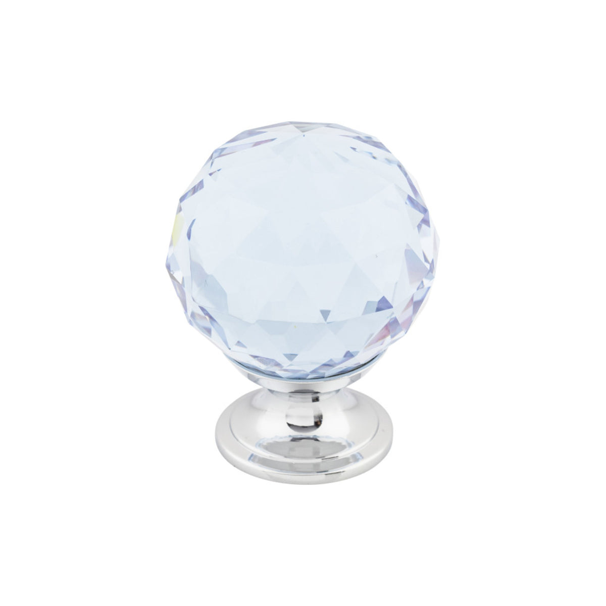 Light Blue Crystal 1 3/8" Diameter Round Knob