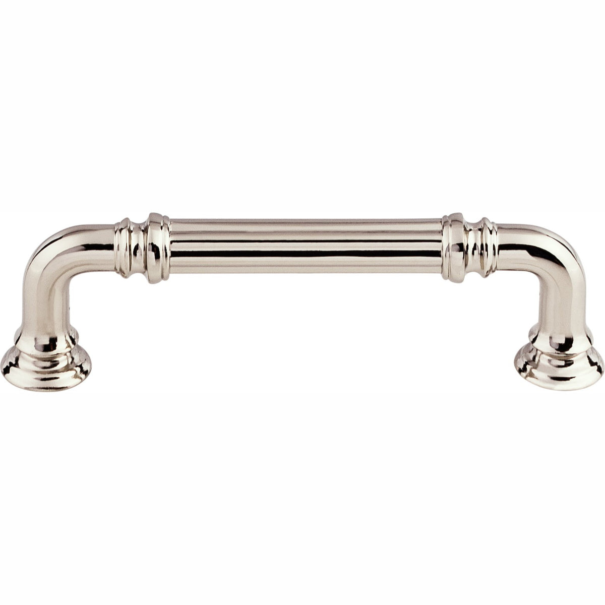 Top Knobs Reeded Series 3-3/4"(95mm) CC Pull, Polished Nickel