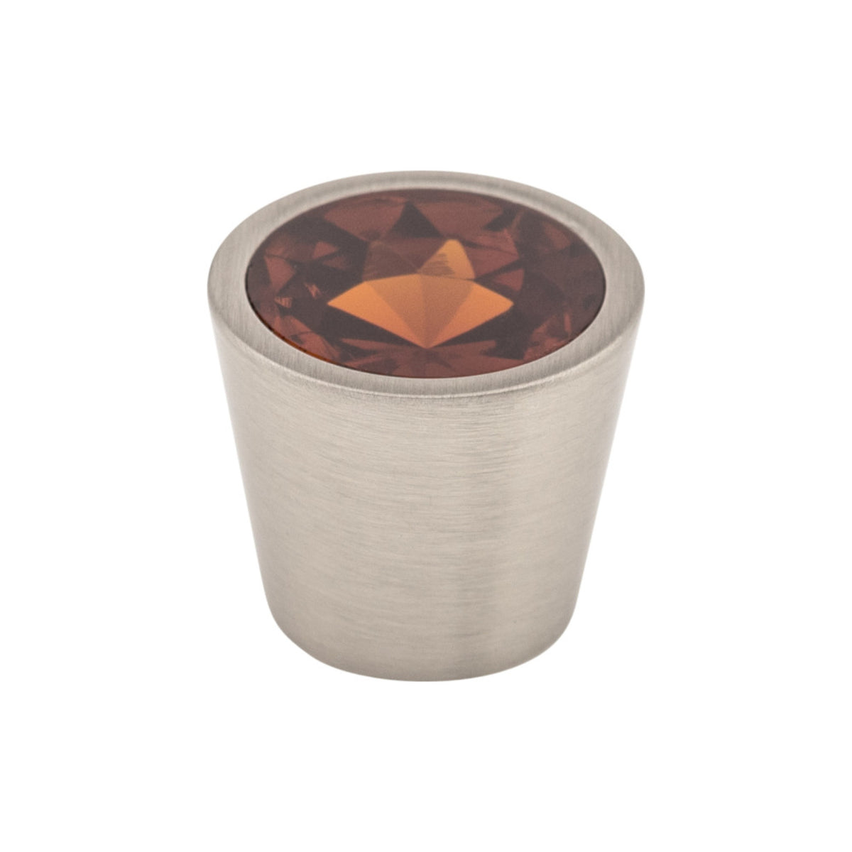 Wine Crystal Center 13/16" Diameter Round Knob