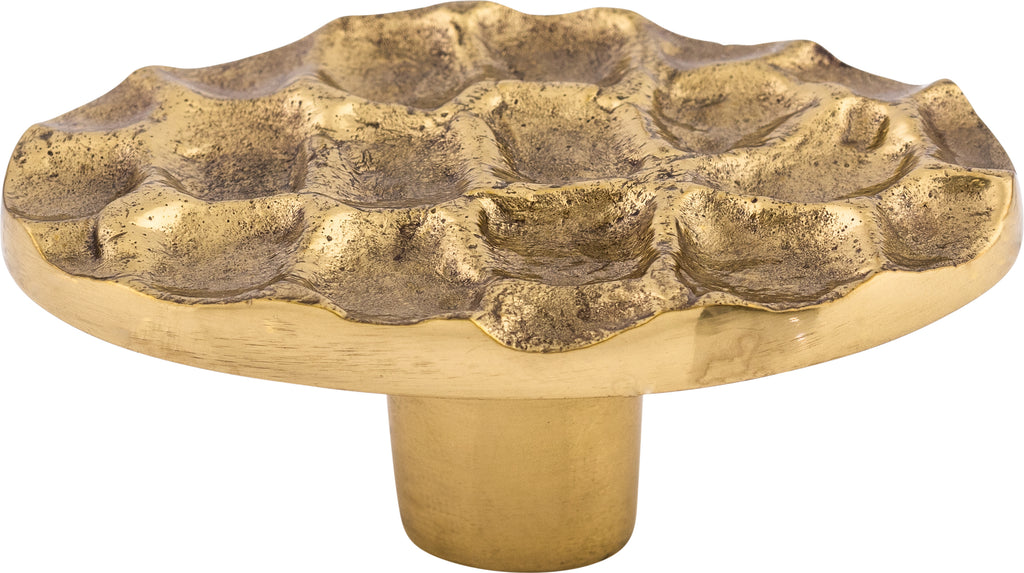 Top Knobs Cobblestone Series 2-5/8"L Oval Knob, Brass