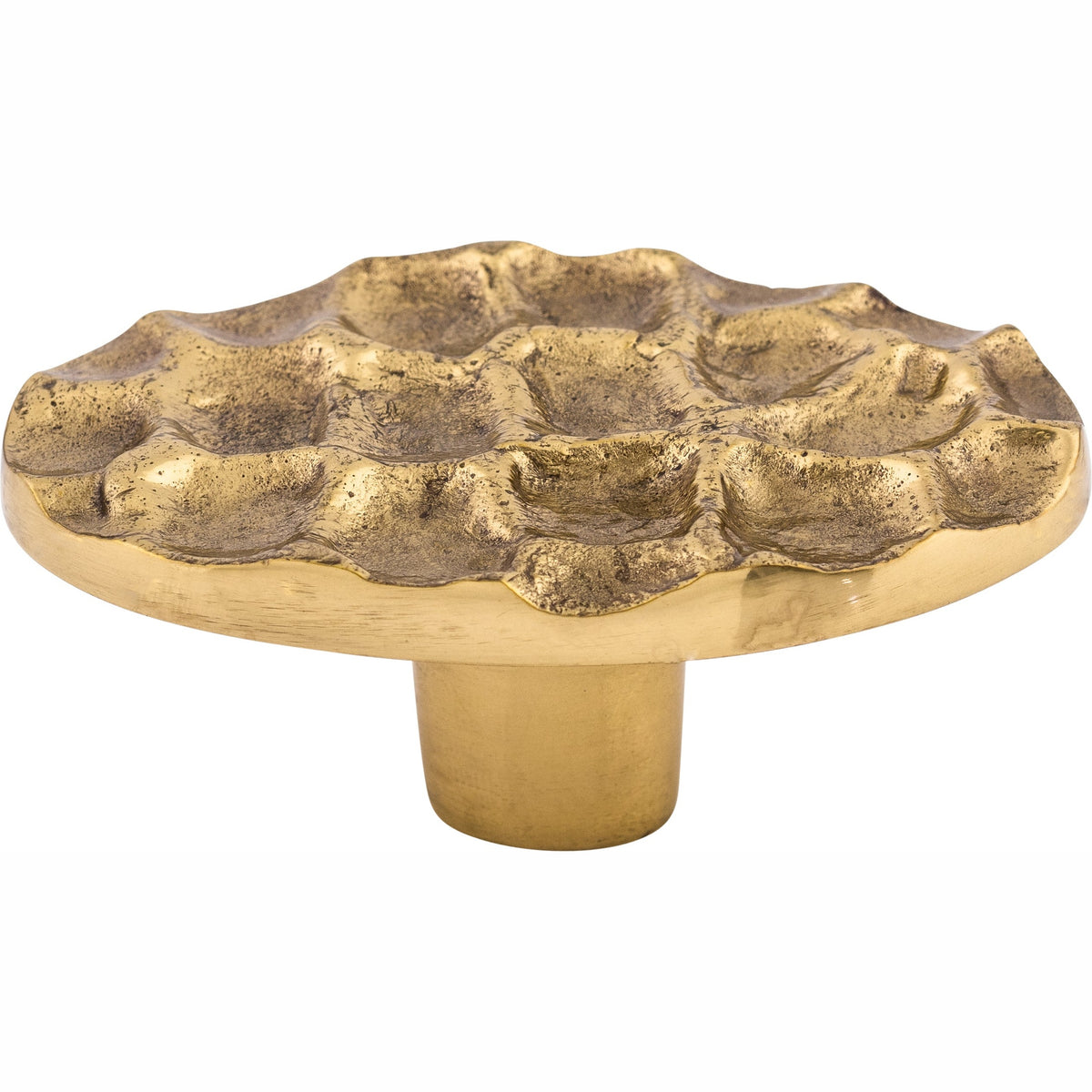 Top Knobs Cobblestone Series 2-5/8"L Oval Knob, Brass