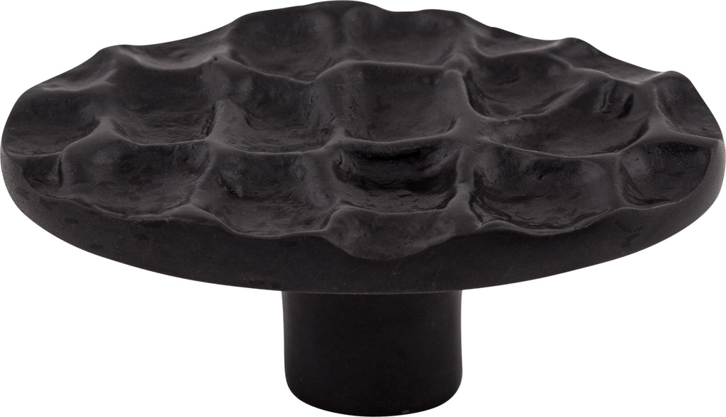 Top Knobs Cobblestone Series 2-5/8"L Oval Knob, Coal Black