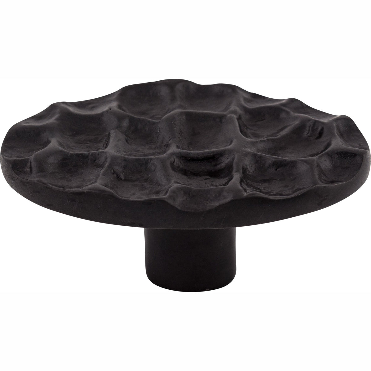 Top Knobs Cobblestone Series 2-5/8"L Oval Knob, Coal Black