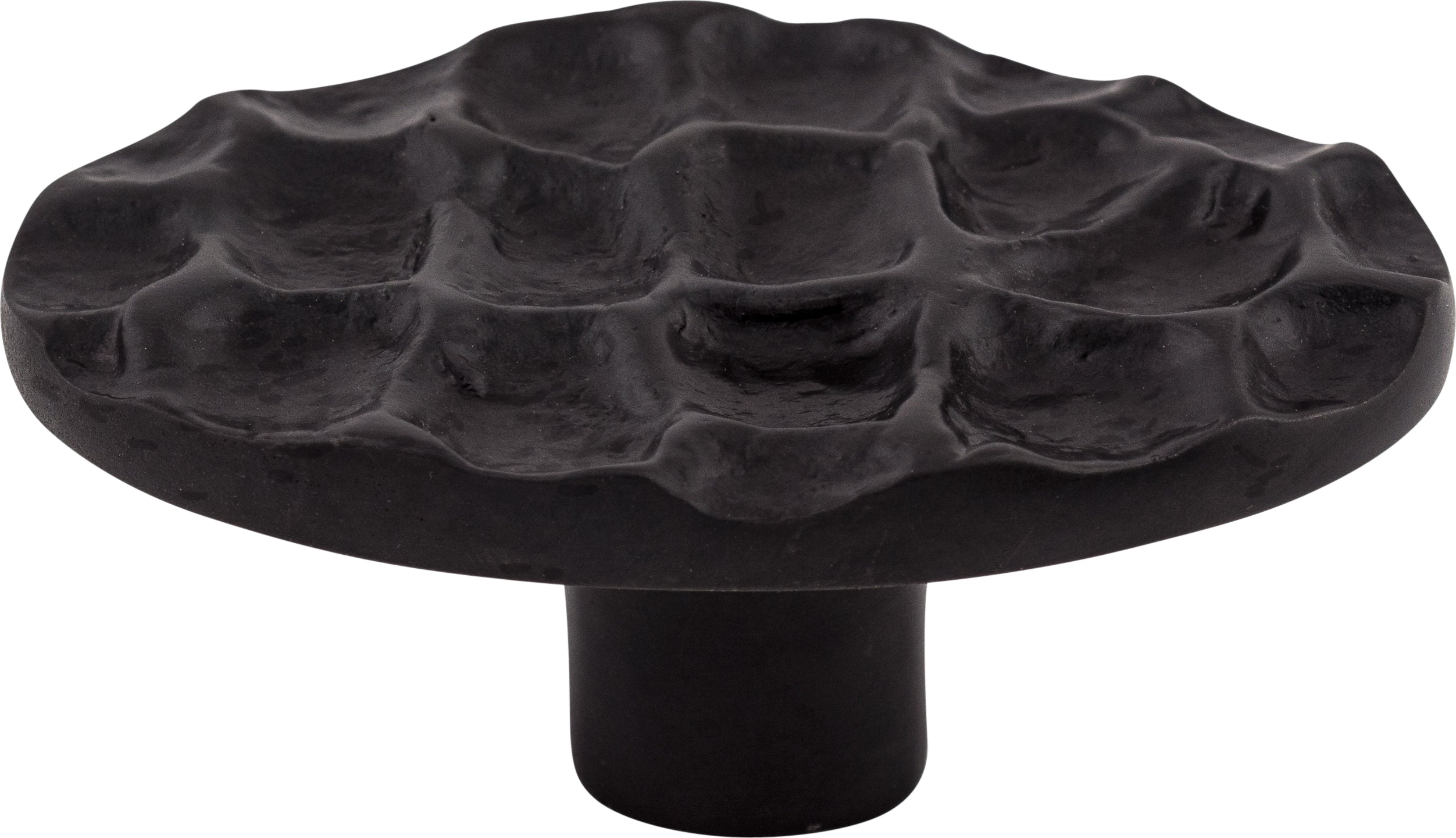 Top Knobs Cobblestone Series 2-5/8"L Oval Knob, Coal Black