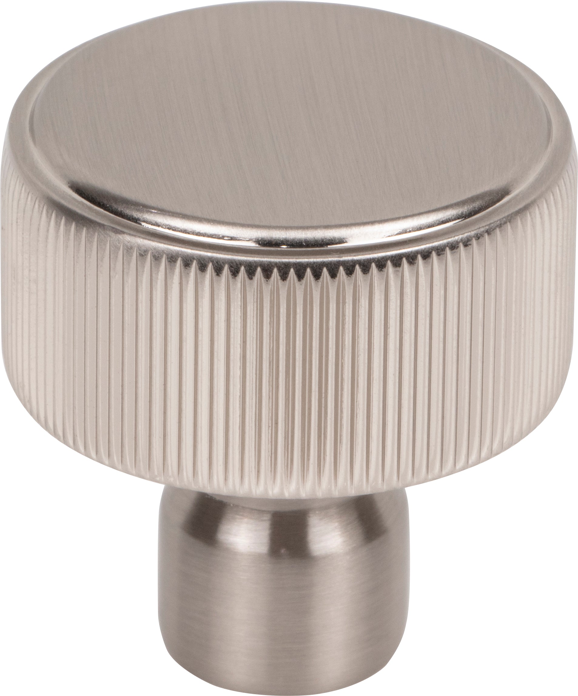 Top Knobs Dempsey Series 1-1/4"L Round Knob, Brushed Satin Nickel