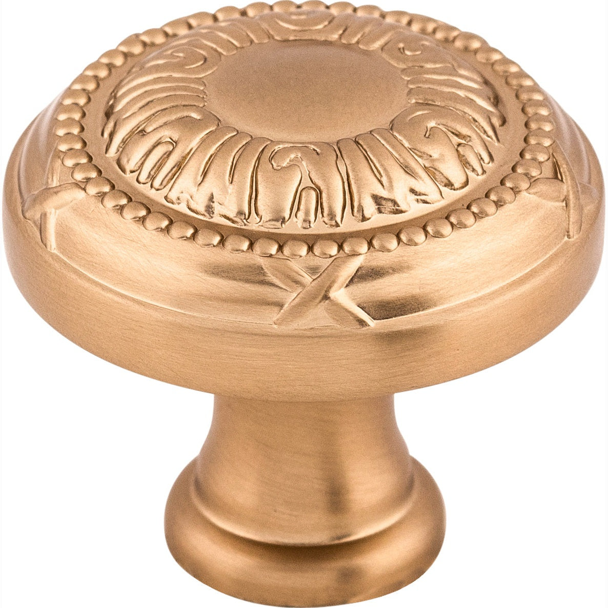 Top Knobs Ribbon & Reed Series 1-1/8"L Knob, Brushed Bronze