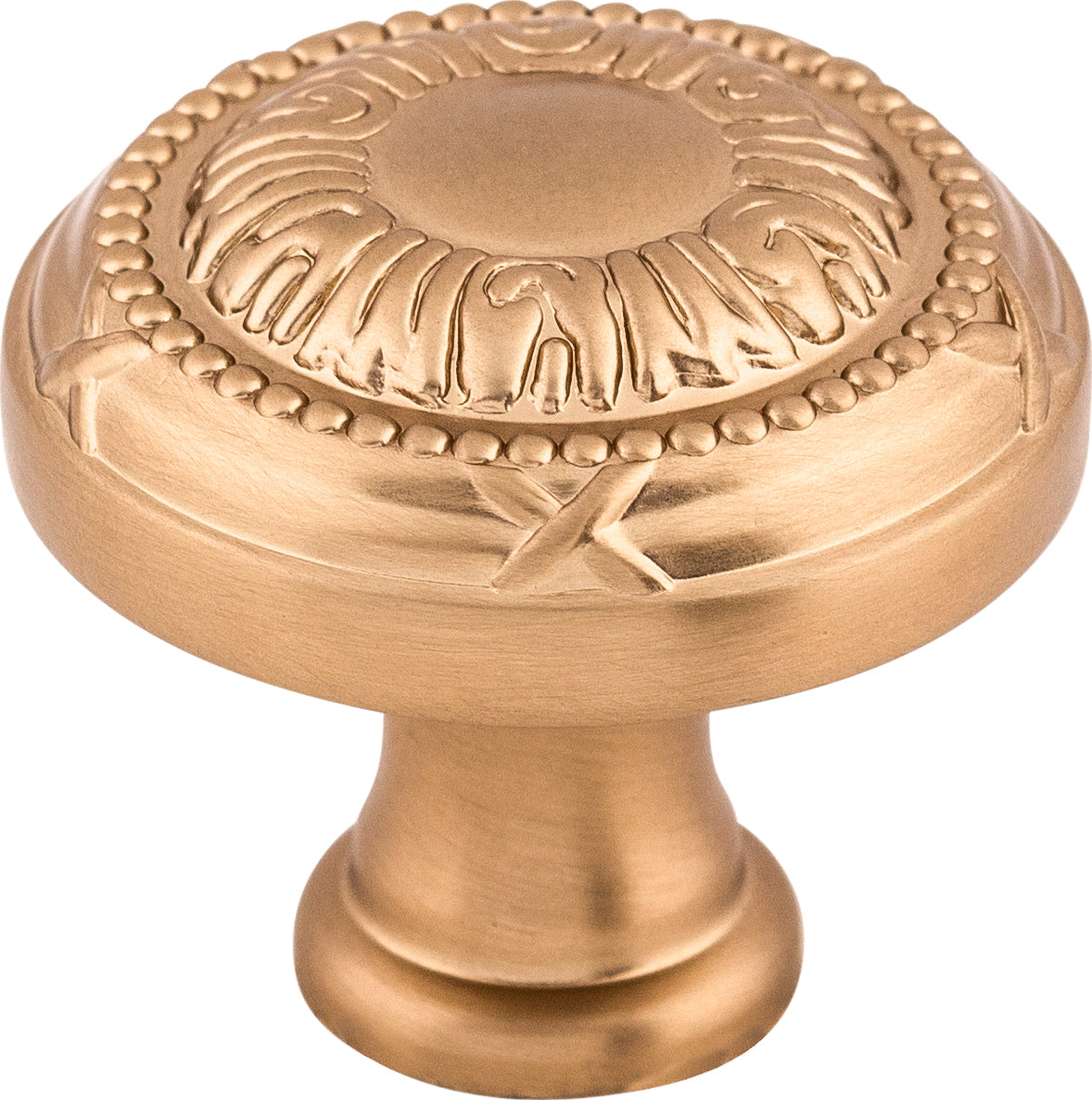 Top Knobs Ribbon & Reed Series 1-1/8"L Knob, Brushed Bronze