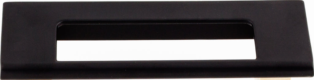 Top Knobs Europa Series 3-3/4"(95mm) CC Cut Out Tab Pull, Flat Black