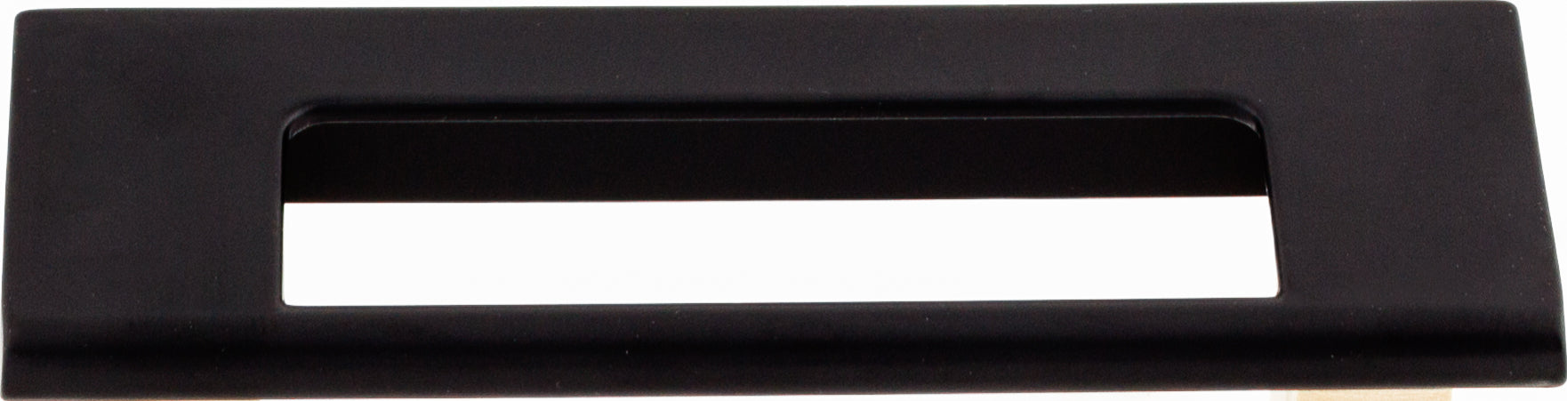 Top Knobs Europa Series 3-3/4"(95mm) CC Cut Out Tab Pull, Flat Black