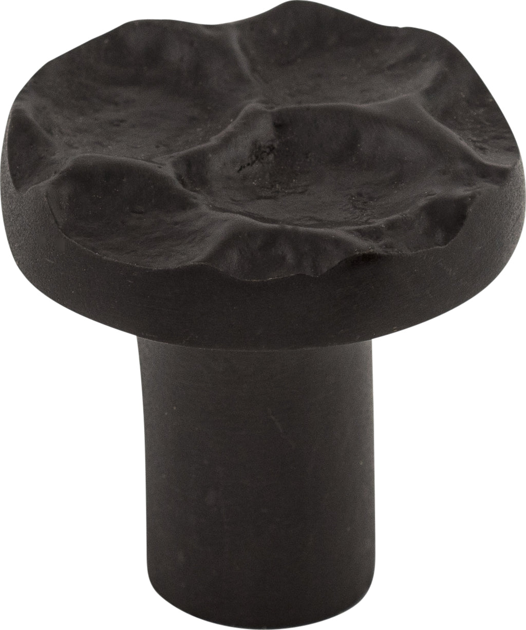 Top Knobs Cobblestone Series 1-1/8"L Round Knob, Coal Black