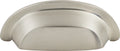 Top Knobs Aspen II Series 3"(76mm) CC Cup Pull, Brushed Satin Nickel