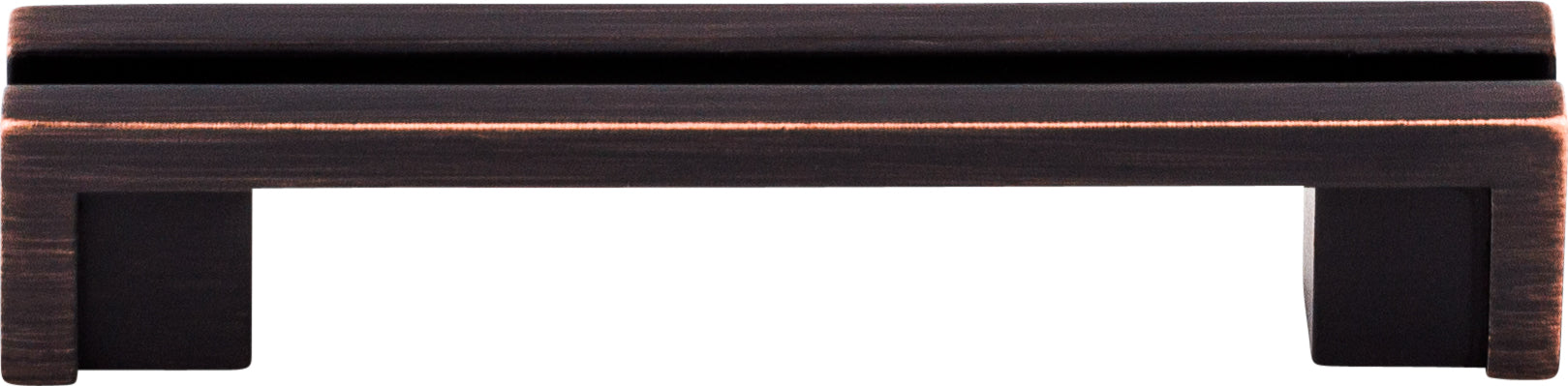 Top Knobs Flat Rail Series 3-1/2"(89mm) CC Pull, Tuscan Bronze