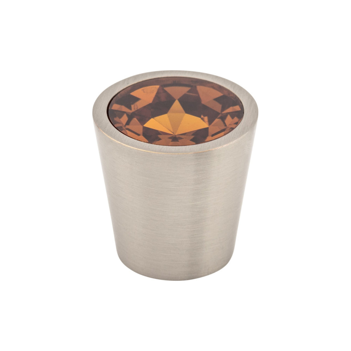 Wine Crystal Center 1 1/16" Diameter Round Knob