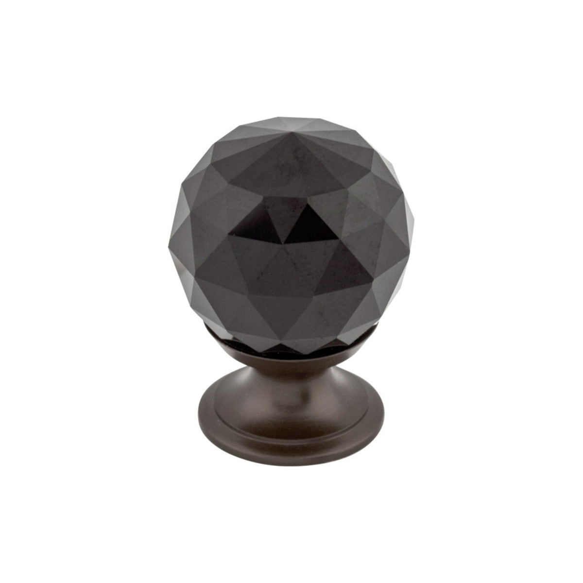 Black Crystal 1 1/8" Diameter Round Knob