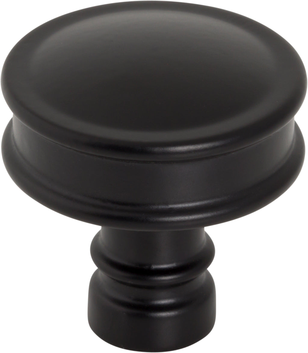 Top Knobs Cranford Series 1-1/4"L Knob, Flat Black