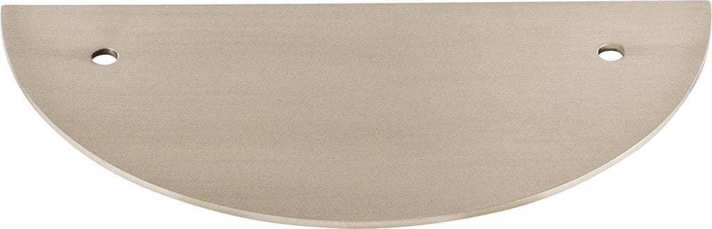 Top Knobs Half Circle Series 3-1/2"(89mm) CC Backplate, Brushed Satin Nickel