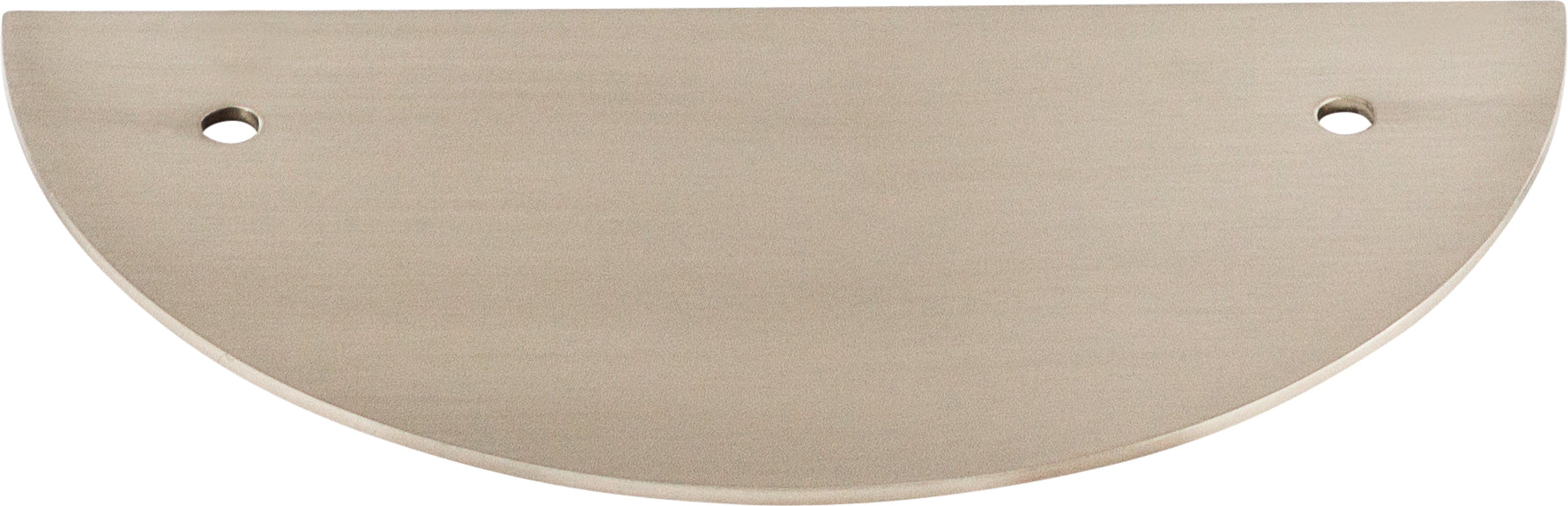 Top Knobs Half Circle Series 3-1/2"(89mm) CC Backplate, Brushed Satin Nickel