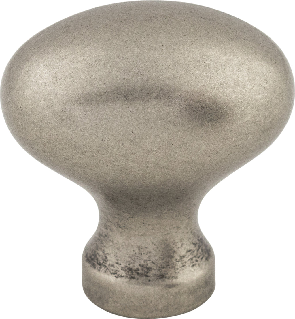 Top Knobs Egg Series 1-1/4"L Knob, Pewter Antique