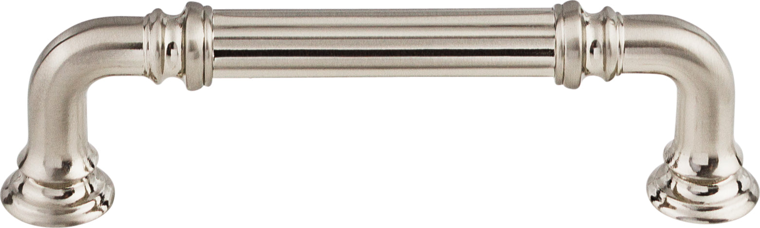 Top Knobs Reeded Series 3-3/4"(95mm) CC Pull, Brushed Satin Nickel