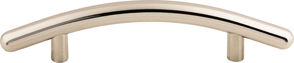 Top Knobs Curved Series 3-3/4"(95mm) CC Bar Pull, Polished Nickel