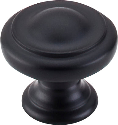 Top Knobs Dome Series 1-1/8"L Knob, Flat Black