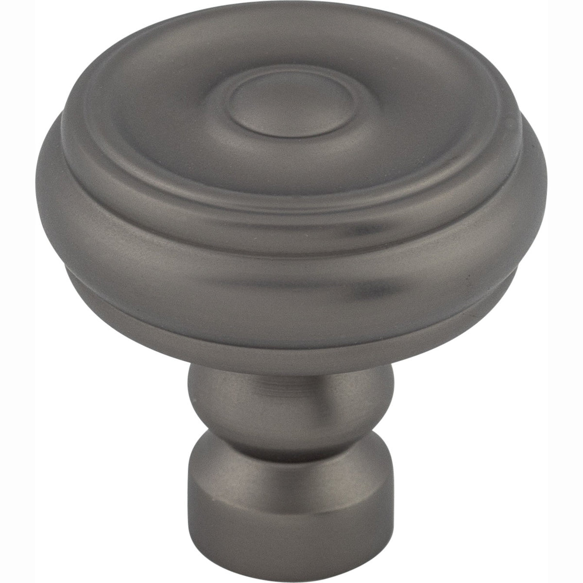 Top Knobs Brixton Series 1-1/4"L Button Knob, Ash Gray
