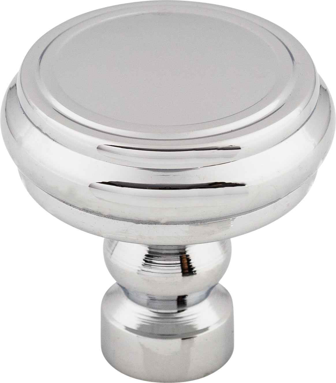 Top Knobs Brixton Series 1-1/4"L Rimmed Knob, Polished Chrome