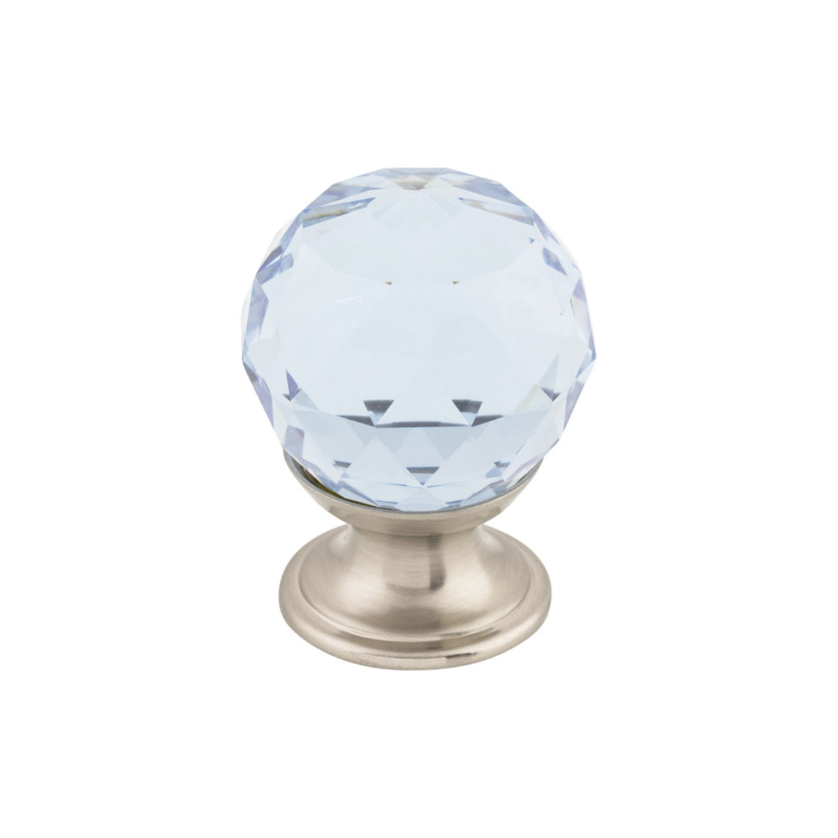 Light Blue Crystal 1 1/8" Diameter Round Knob