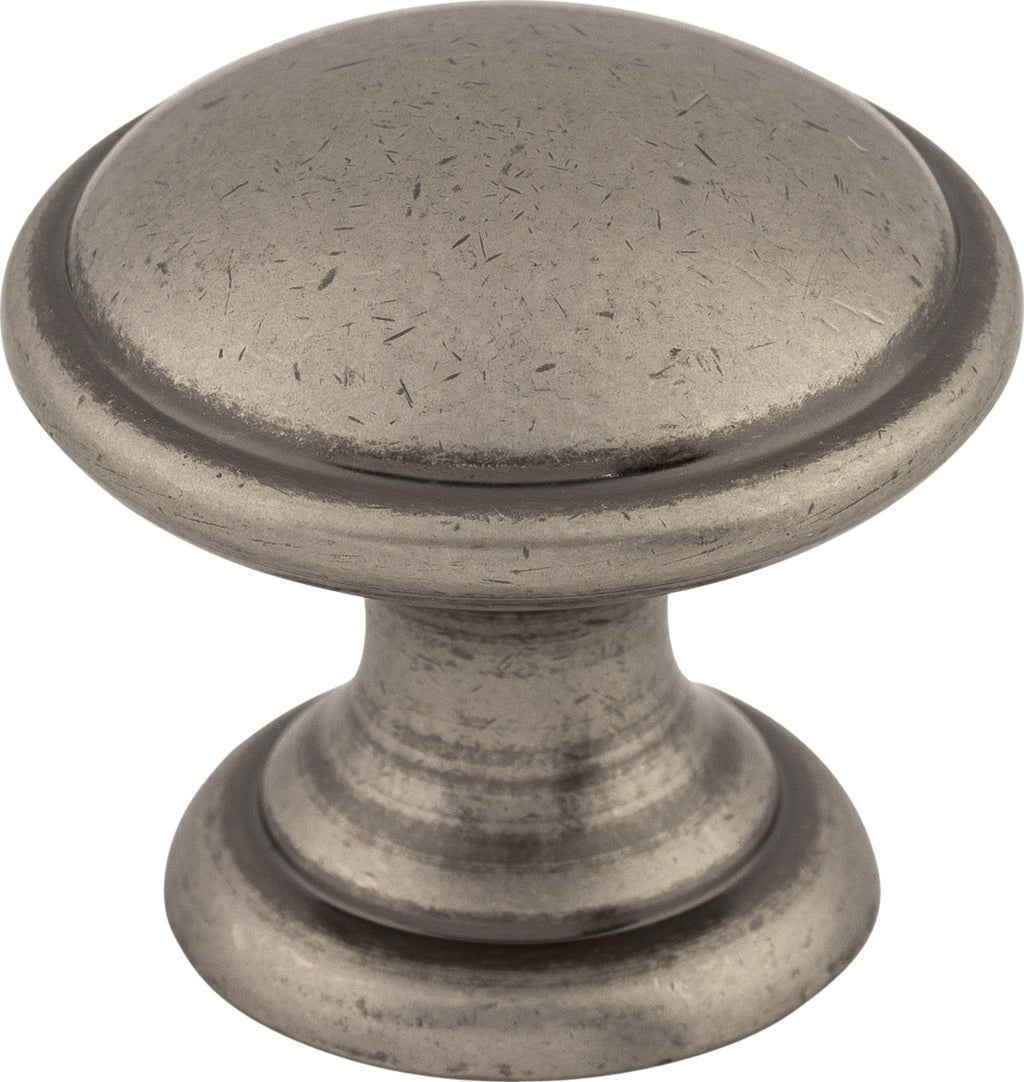 Top Knobs Rounded Series 1-1/4"L Knob, Pewter Antique