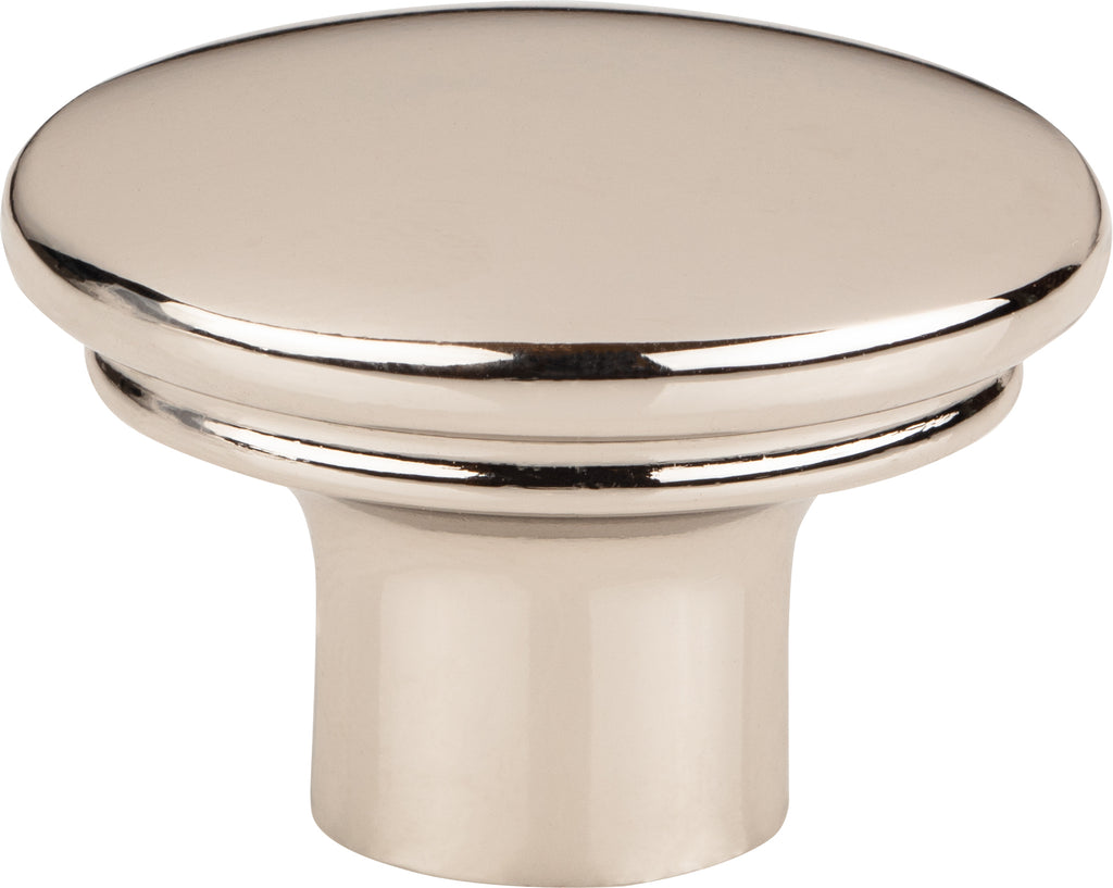 Top Knobs Julian Series 1-3/8"L Oval Knob, Polished Nickel