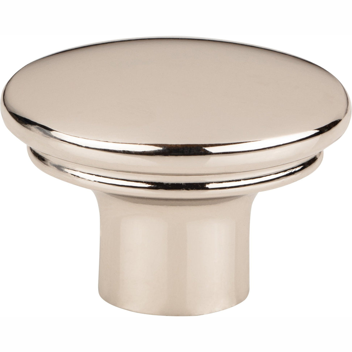 Top Knobs Julian Series 1-3/8"L Oval Knob, Polished Nickel