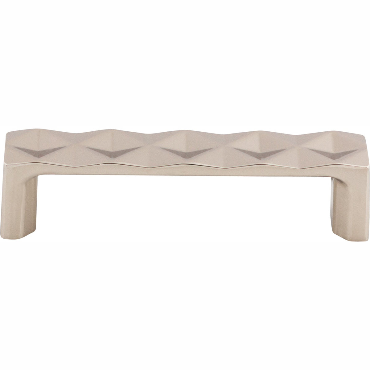 Top Knobs Quilted Series 3-3/4"(95mm) CC Pull, Polished Nickel